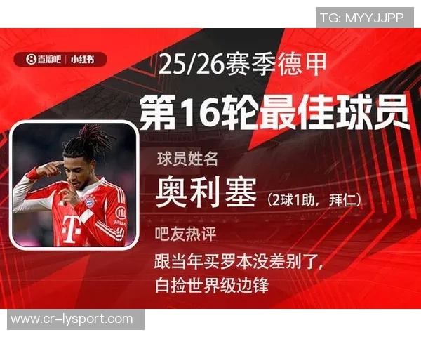 直播吧与小红书联合评选德甲第14轮最佳球员勒威林精彩表现助球队获胜